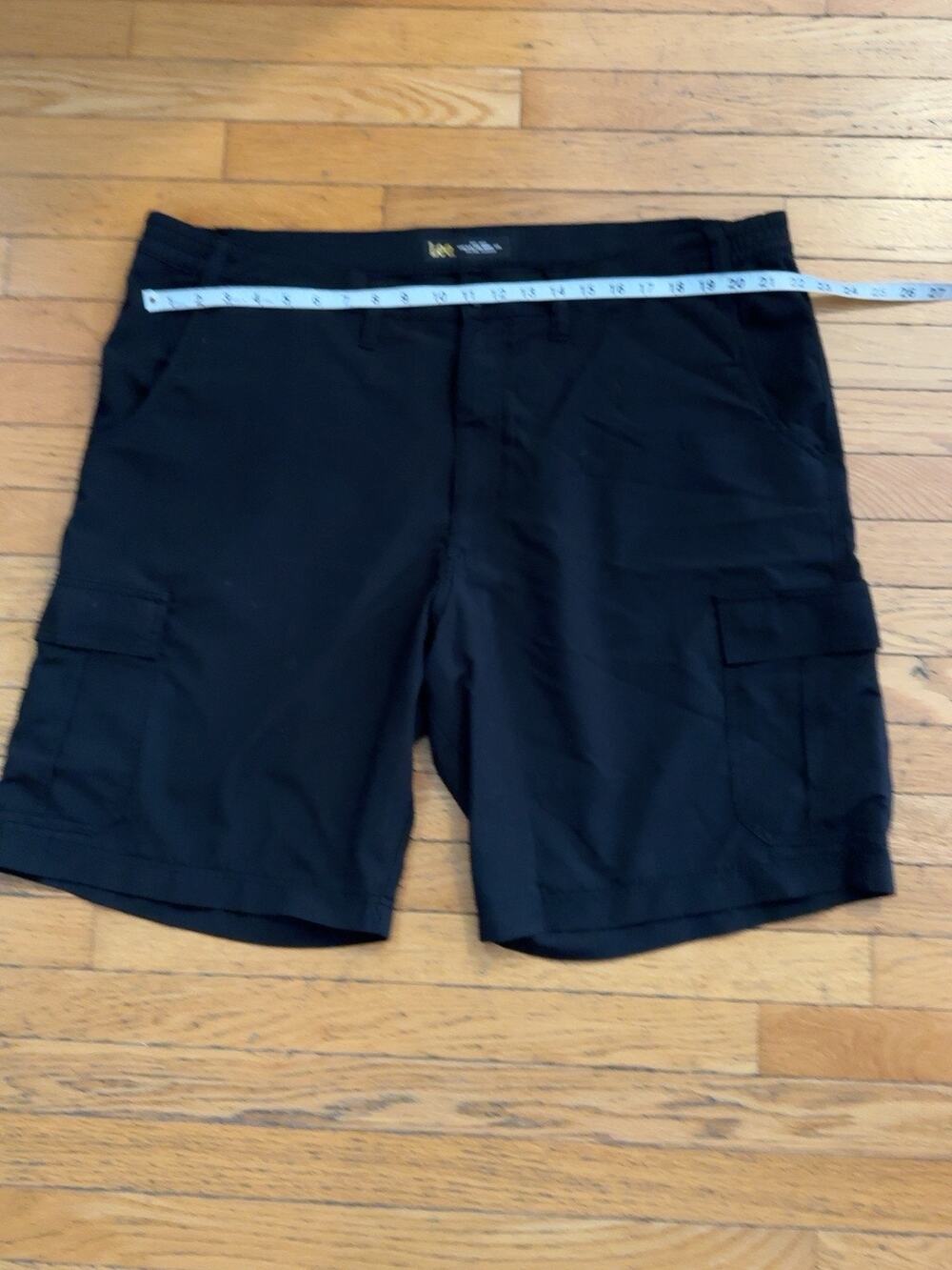 Lee Mens Cargo Shorts Size 46 Black Performance Stretch Utility Big Tall